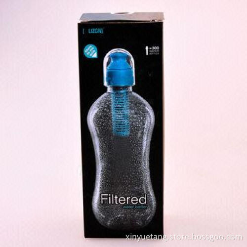 Carbon filter water bottle with carabiner BPA free, OEM orders is available